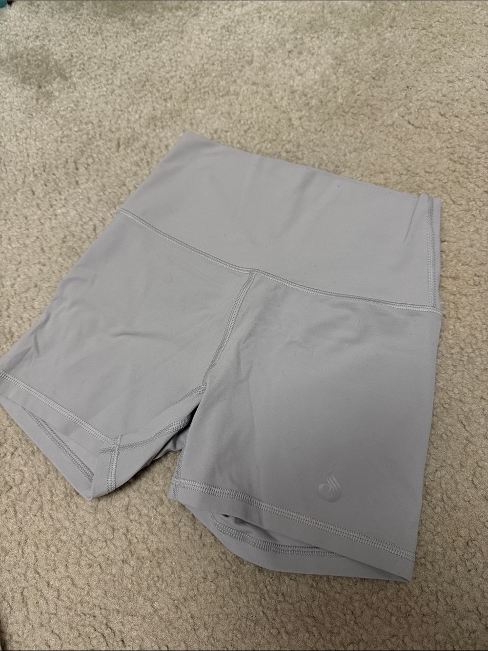 Ryderwear Light Gray High-Rise Athletic Bike Shorts